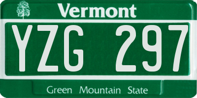 VT license plate YZG297