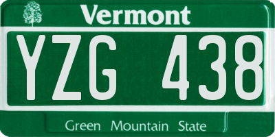 VT license plate YZG438