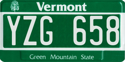 VT license plate YZG658