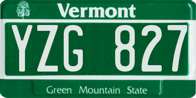 VT license plate YZG827