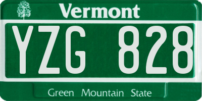 VT license plate YZG828
