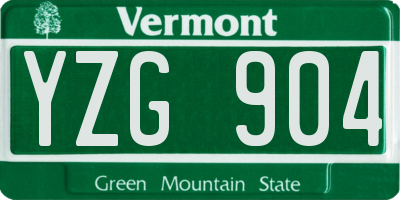 VT license plate YZG904