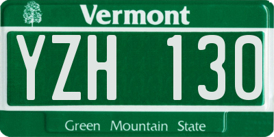 VT license plate YZH130