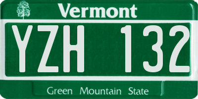 VT license plate YZH132