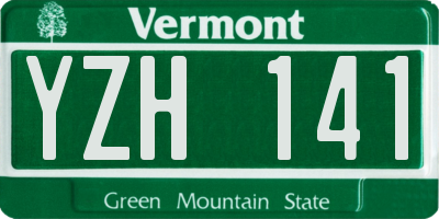 VT license plate YZH141