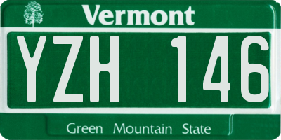 VT license plate YZH146