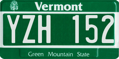 VT license plate YZH152