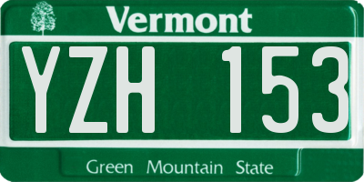 VT license plate YZH153