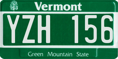 VT license plate YZH156
