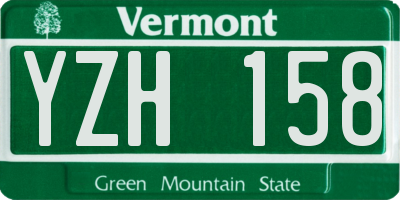 VT license plate YZH158