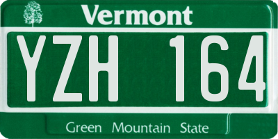 VT license plate YZH164