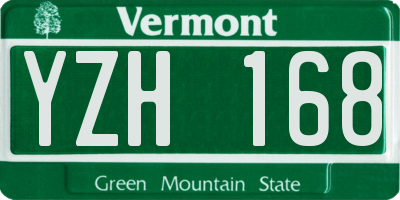 VT license plate YZH168