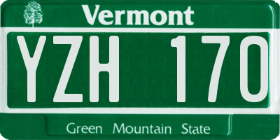 VT license plate YZH170