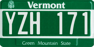 VT license plate YZH171