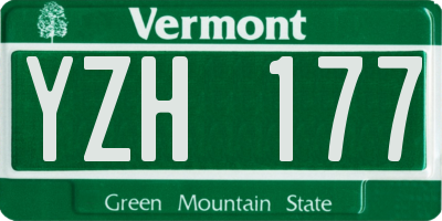 VT license plate YZH177
