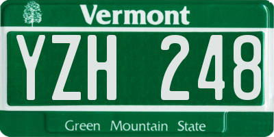 VT license plate YZH248