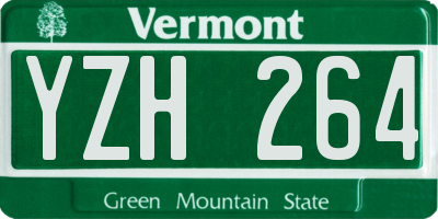 VT license plate YZH264