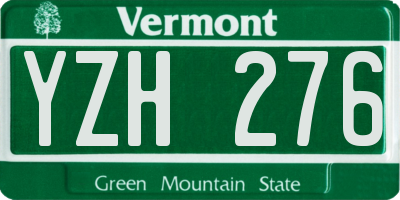 VT license plate YZH276