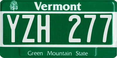 VT license plate YZH277