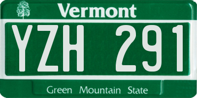 VT license plate YZH291