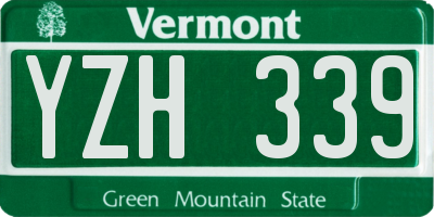 VT license plate YZH339