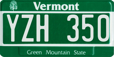 VT license plate YZH350
