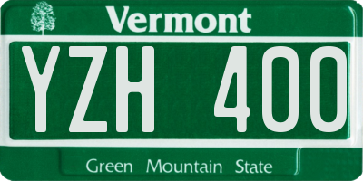 VT license plate YZH400
