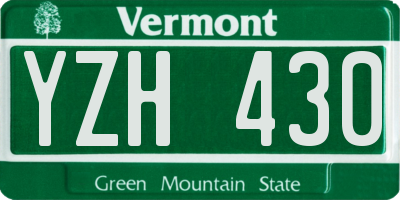 VT license plate YZH430
