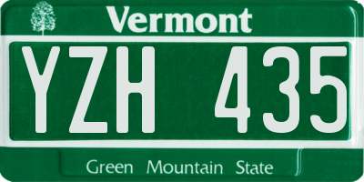 VT license plate YZH435