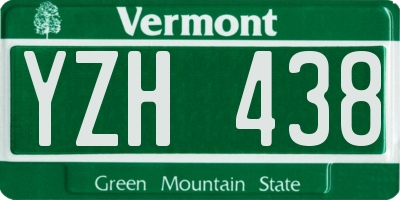 VT license plate YZH438