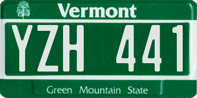 VT license plate YZH441