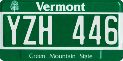 VT license plate YZH446