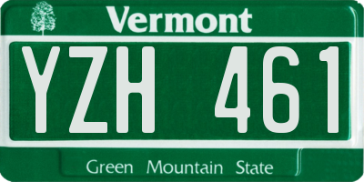 VT license plate YZH461