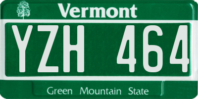 VT license plate YZH464