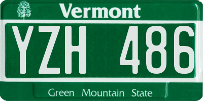 VT license plate YZH486