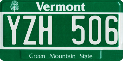 VT license plate YZH506
