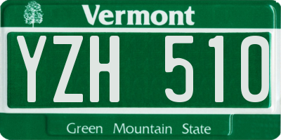 VT license plate YZH510