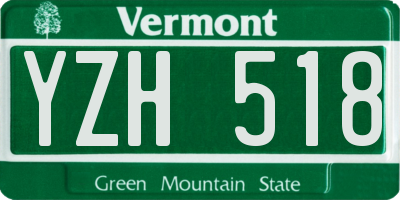 VT license plate YZH518