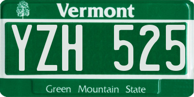 VT license plate YZH525
