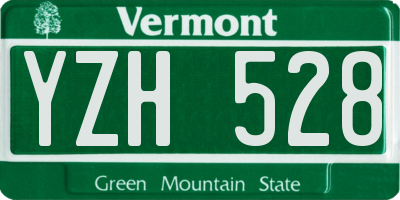 VT license plate YZH528