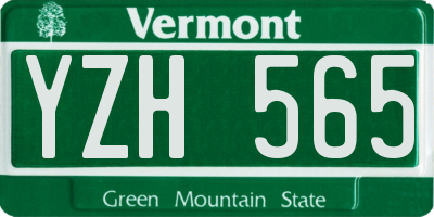 VT license plate YZH565