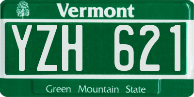 VT license plate YZH621