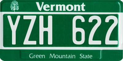 VT license plate YZH622