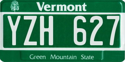 VT license plate YZH627