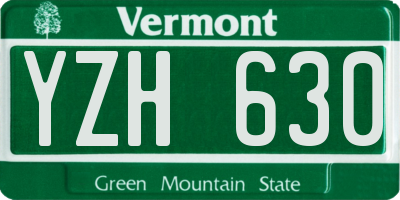 VT license plate YZH630
