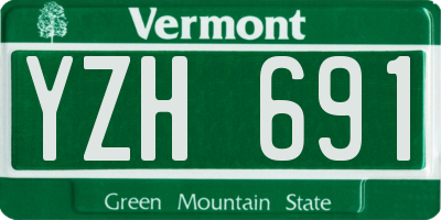VT license plate YZH691