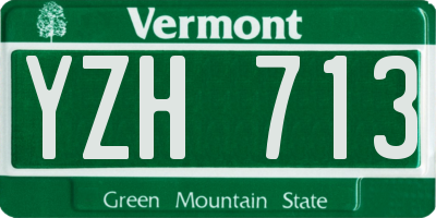 VT license plate YZH713