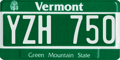 VT license plate YZH750