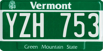 VT license plate YZH753