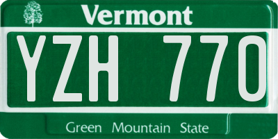 VT license plate YZH770